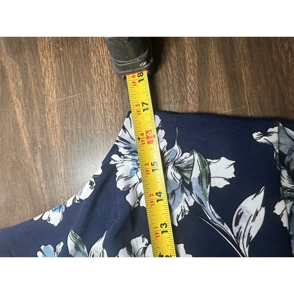 Maggy London Navy Blue Floral Fit and Flare Keyhole Dress Womens‎ Size 4 - Picture 10 of 11